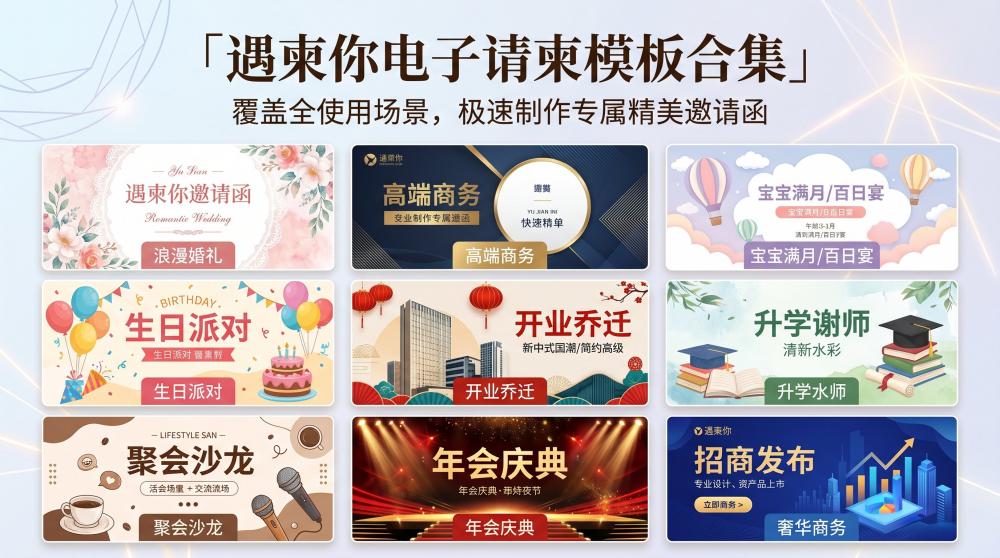 告别邀请制作焦虑！小白也能5分钟搞定全场合请柬，免费又出片